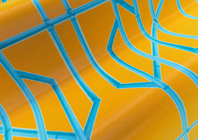 Bamboo Candy, Blue Orange - Made To Measure Curtains - Image 4